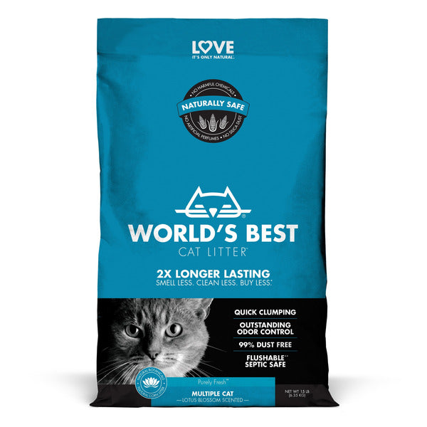 World's Best Cat Litter  Multiple Cat Lotus Blossom Scented